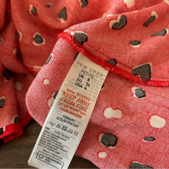 ❤️ NEW LOOK Red Leopard Print Wrap Dress 4 - Picture 7 of 13